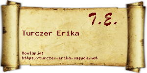 Turczer Erika névjegykártya